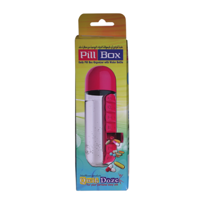 QWIK DOZE WATER BOTTLE WITH WEAKLY PILL BOX
